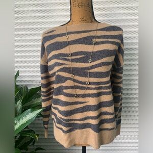 LOFT animal print sweater. Like new.